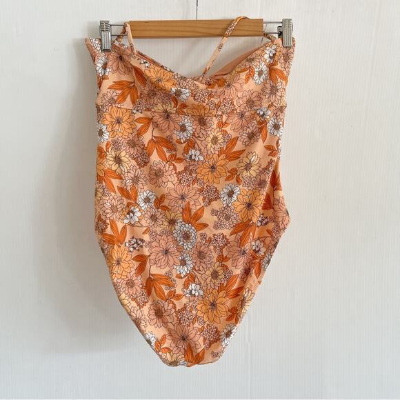 J.Crew | Knot Front One Piece Swimsuit in Zinnia Floral - Picture 5 of 7